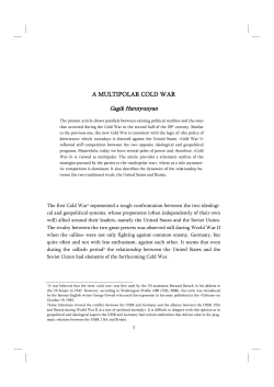 A MULTIPOLAR COLD WAR