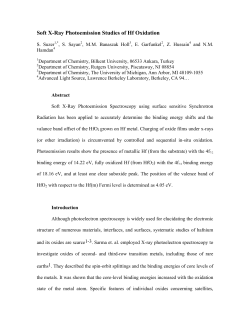 Soft X-Ray Photoemission Studies of Hf Oxidation