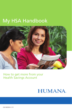 Humana HSA Handbook - Jack Rice Insurance