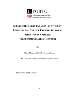 service recovery paradox: customers` response to a service failure