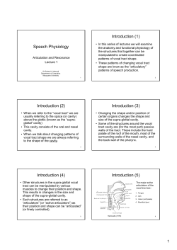 Speech Physiology Introduction (1)