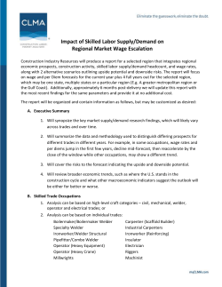 Overview of Wage Escalation Analytics