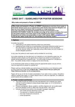 CIRED 2017 &ndash; GUIDELINES FOR POSTER SESSIONS