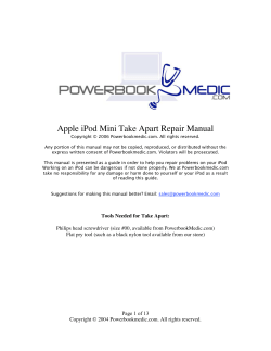 Apple iPod Mini Take Apart Repair Manual