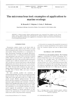 The micronucleus test: examples of application to marine ecology