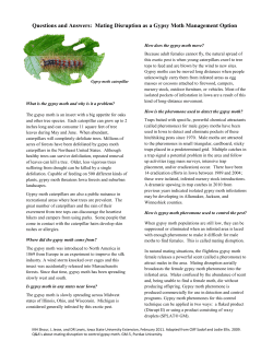 Gypsy Moth Mating Disruption - Iowa State University Extension and