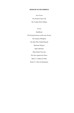 BOOKS BY DAVID GERROLD Non-Fiction The World of Star Trek