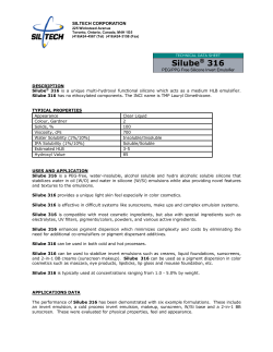 Silube&reg; 316 - Siltech Corporation