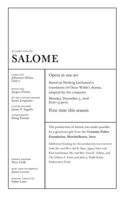 salome - Metropolitan Opera
