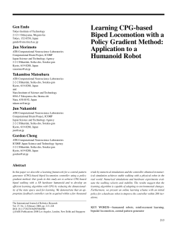 Learning CPG-based Biped Locomotion with a Policy Gradient Method