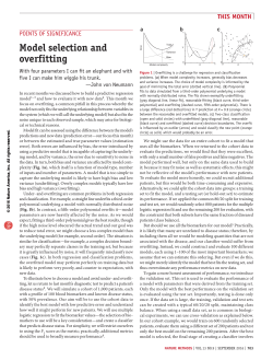 Model selection and overfitting