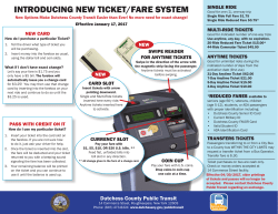 introducing new ticket/fare system