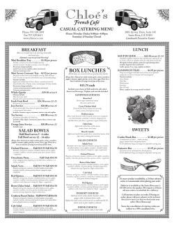 Chlo&eacute;`s - Chloe`s French Cafe