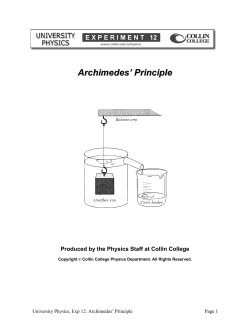 Archimedes` Principle