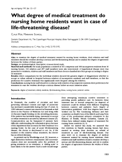 What degree of medical treatment do nursing home residents want