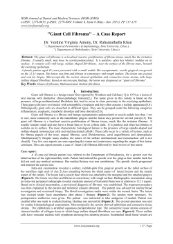 "Giant Cell Fibroma" &ndash; A Case Report