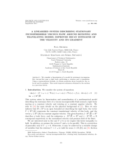 a linearized system describing stationary incompressible