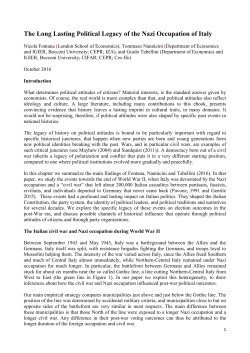 E-vox Article: The Long Lasting Political Legacy of the Nazi