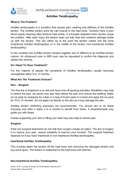 Achilles Tendinopathy