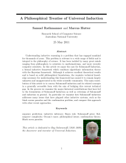 A Philosophical Treatise of Universal Induction