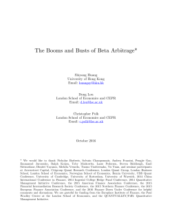 The Booms and Busts of Beta Arbitrage