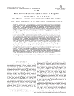 From Avicennia to Zizania: Seed Recalcitrance in
