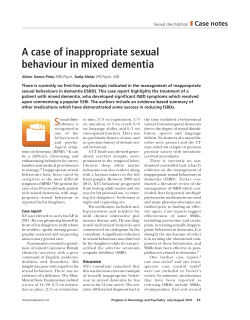 A case of inappropriate sexual behaviour in mixed dementia