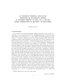 an explicit formula for local densities of quadratic