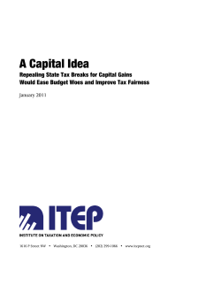 A Capital Idea - Institute on Taxation and Economic Policy