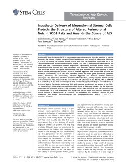 Intrathecal Delivery of Mesenchymal Stromal Cells Protects the