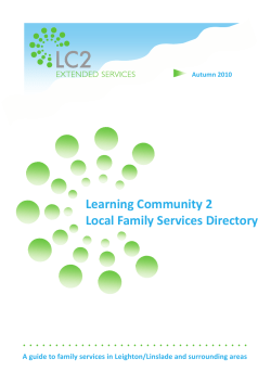 Learning Community 2 Local Family Services Directory