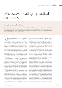 Microwave heating &ndash; practical examples