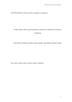 Culpa nuestra: collective guilt as a predictor of reparation for