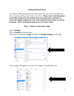 Setting iPad Restrictions