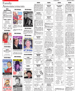 Family Announcements - Isle of Wight County Press