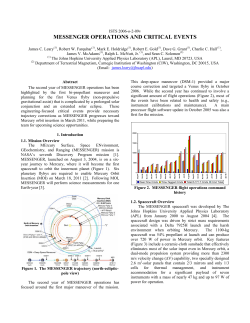 messenger operations and critical events