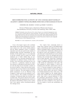 hepatoprotective activity of vitis vinifera root extract against carbon