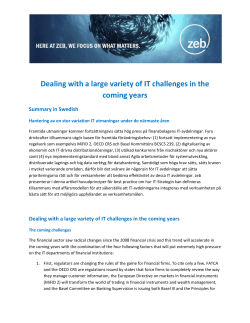 Dealing with a large variety of IT challenges in the coming years