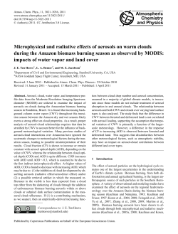 Microphysical and radiative effects of aerosols on warm clouds