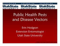 Public Health Pests and Disease Vectors - Utah Pests