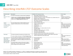 Describing interRAI LTCF Outcome Scales