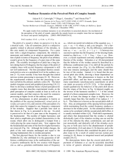 Nonlinear Dynamics of the Perceived Pitch of Complex Sounds