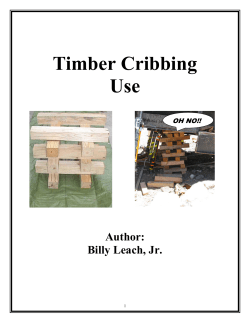 Timber Cribbing Use - Advanced Extrication