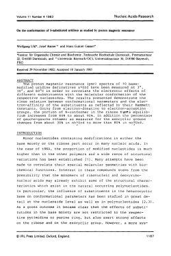 On the conformation of 5-substituted uridines as studied by proton
