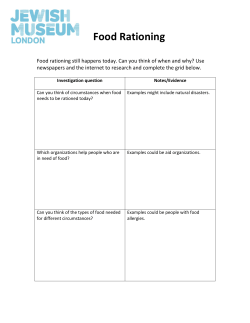 Food Rationing - The Jewish Museum London