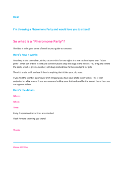 So what is a &ldquo;Pheromone Party&rdquo;?