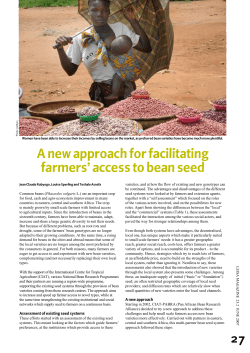 27 A new approach for facilitating farmers` access to bean seed