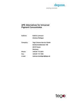 APE alternatives for universal pigment concentrates