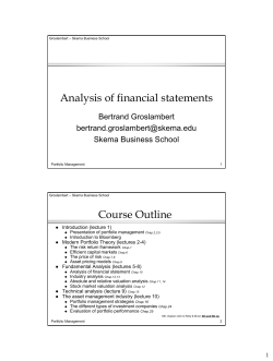 Analysis Of Financial Statements - Knowledge