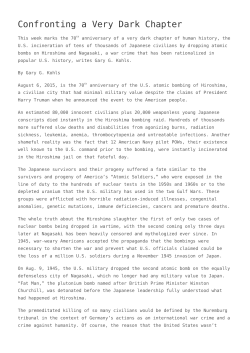 Confronting a Very Dark Chapter